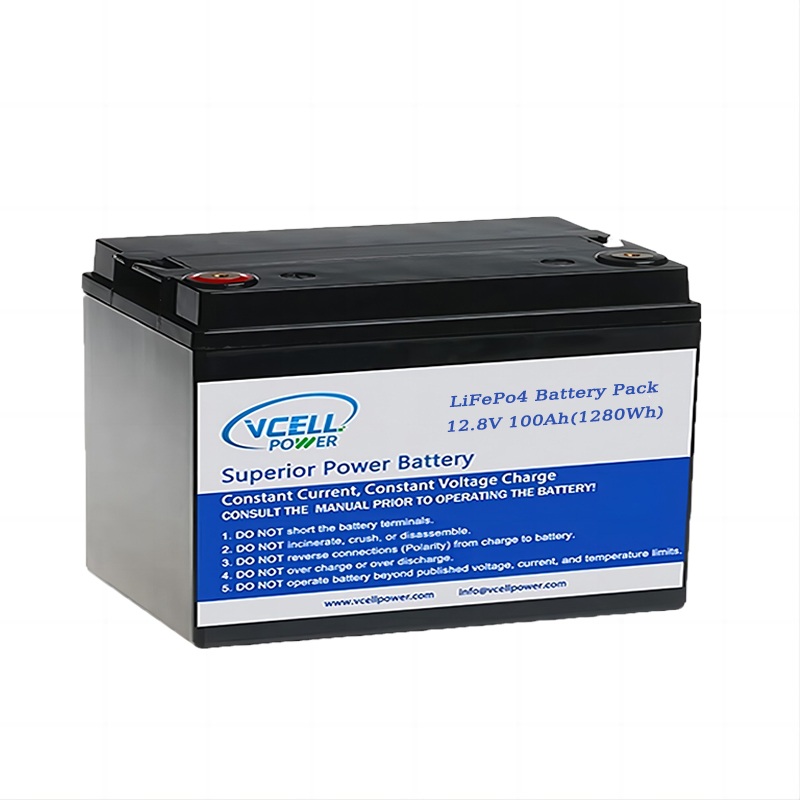 12.8V 12V 100Ah ডিপ সাইকেল LiFePO4 ব্যাটারি