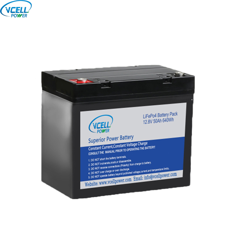 12.8V 50Ah ডিপ সাইকেল LiFePO4 ব্যাটারি প্যাক