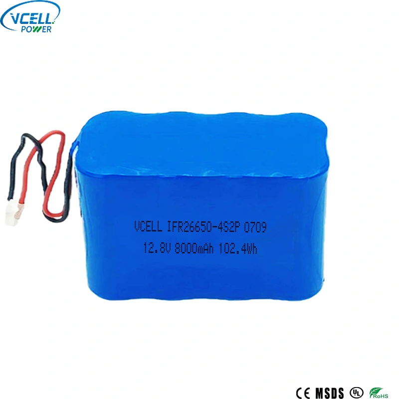 12.8V 8000mAh 26650 LiFePO4 রিচার্জেবল ব্যাটারি