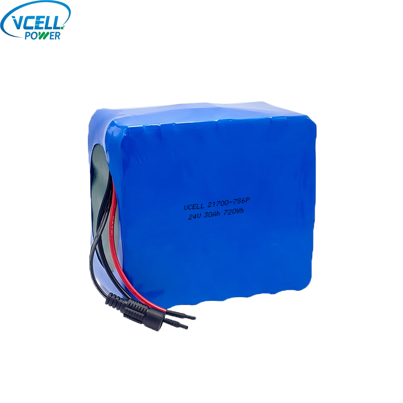 24V 30Ah রিচার্জেবল লিথিয়াম আয়ন ব্যাটারি প্যাক