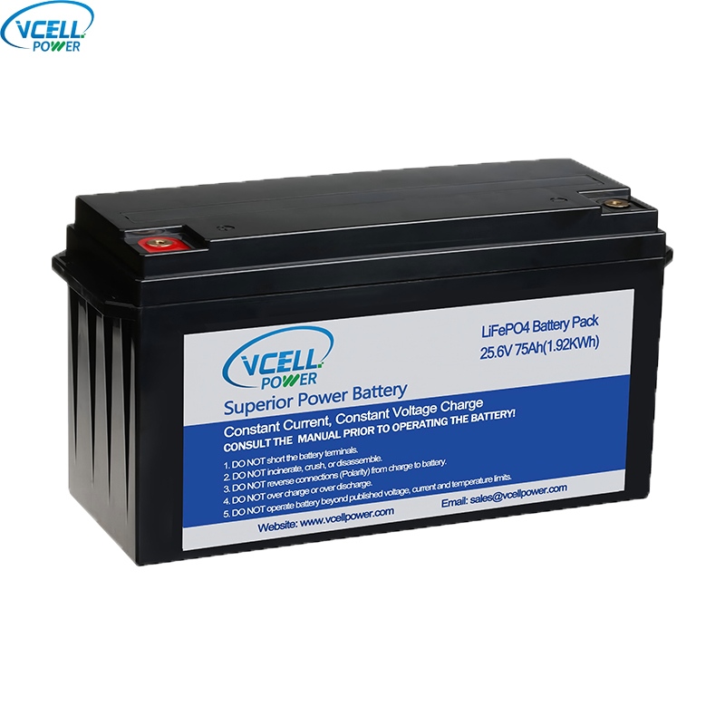 24V 75Ah ডিপ সাইকেল LiFePO4 ব্যাটারি