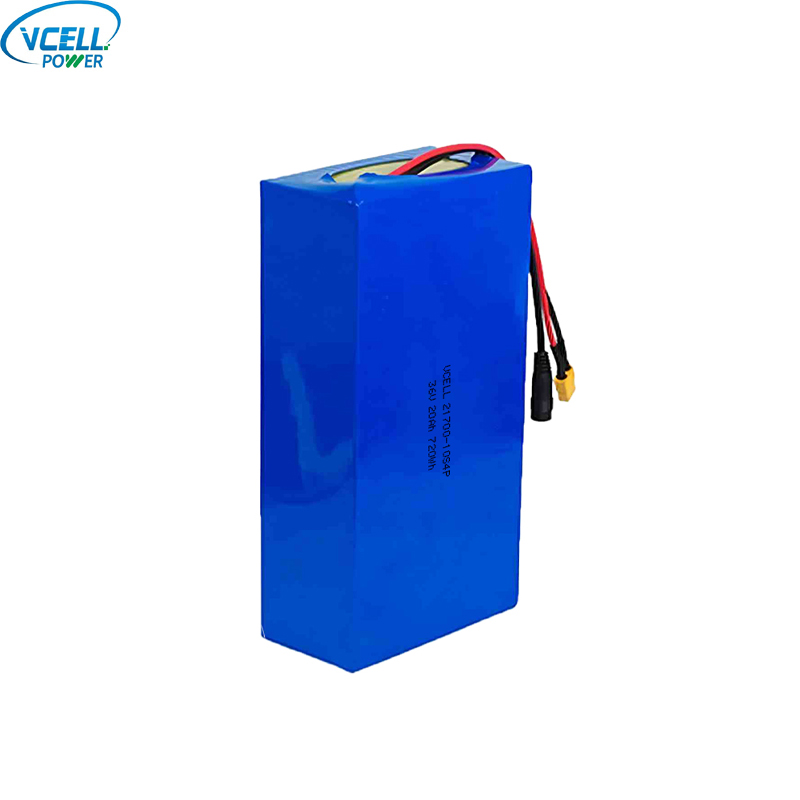 36V 20Ah ইবাইক লিথিয়াম আয়ন ব্যাটারি প্যাক