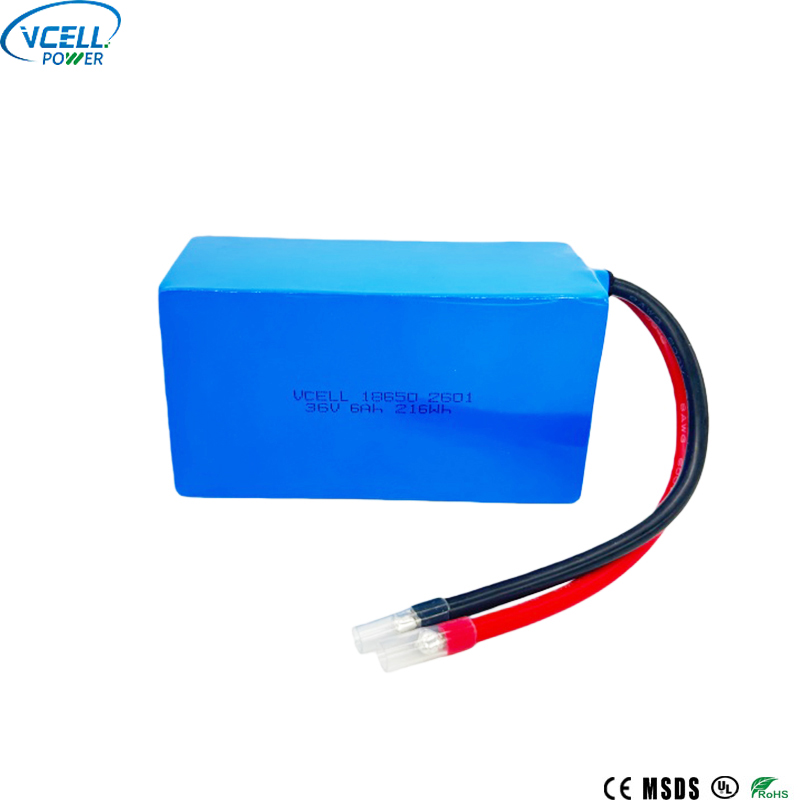 36V 6000mAh 10S3P 18650 লিথিয়াম আয়ন ব্যাটারি