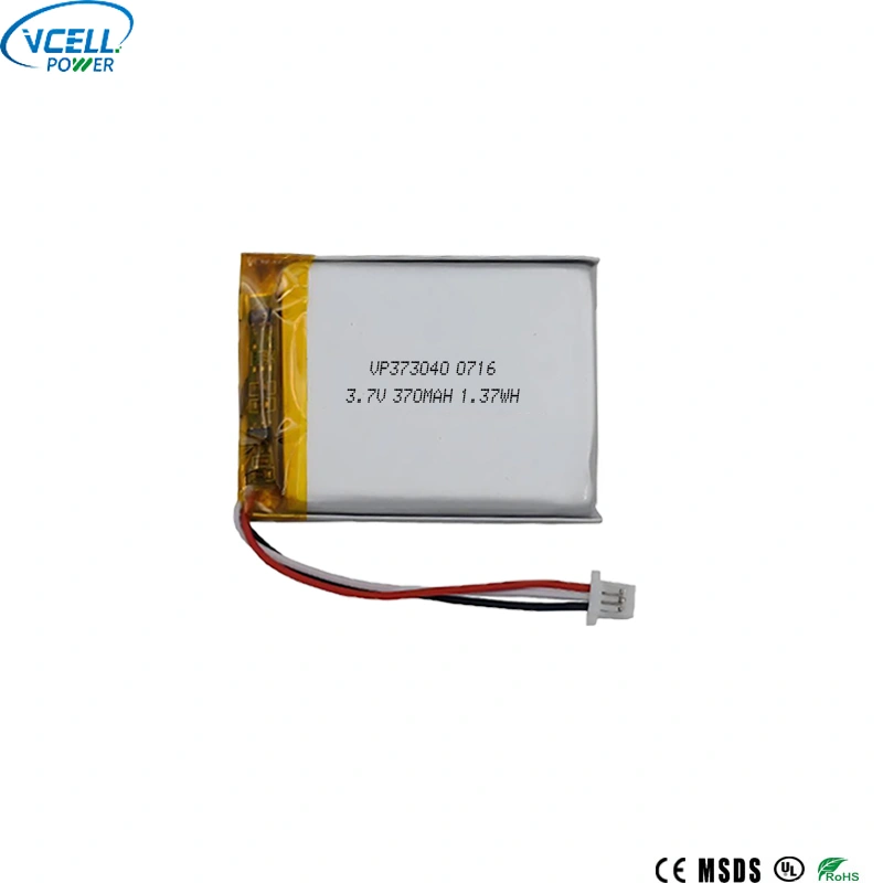 373040 3.7V 370mAh আল্ট্রা-থিন LiPO ব্যাটারি