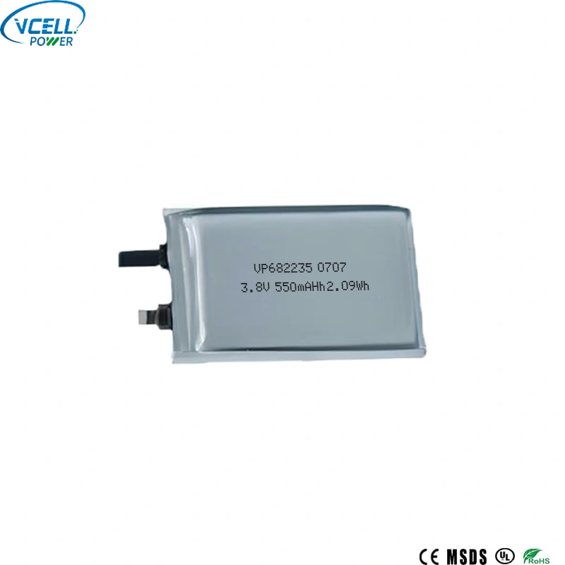 682235 3.8V 550mAh লিথিয়াম পলিমার ব্যাটারি